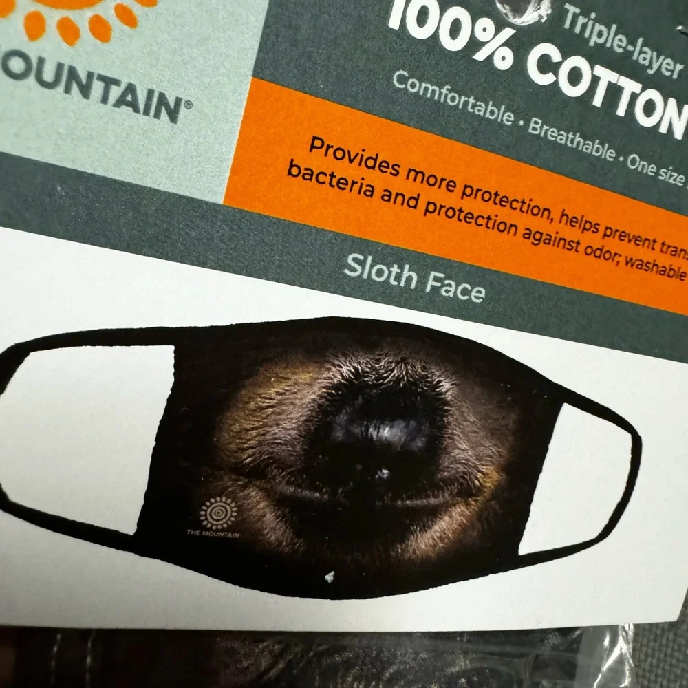 The Mountain 100% Cotton Sloth Mask